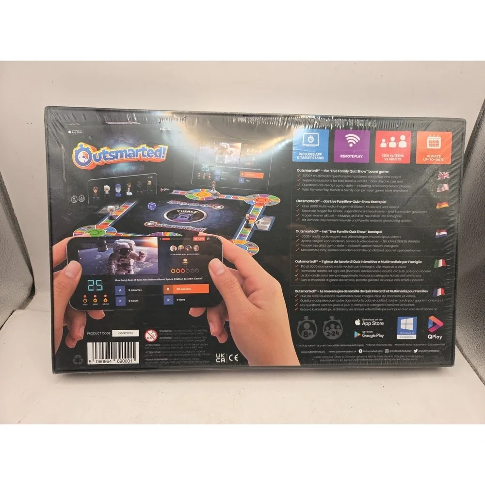 OUTSMARTED! The Live Family Quiz Show Board Game | Ages 8+ | 2 to 24 Players NEW